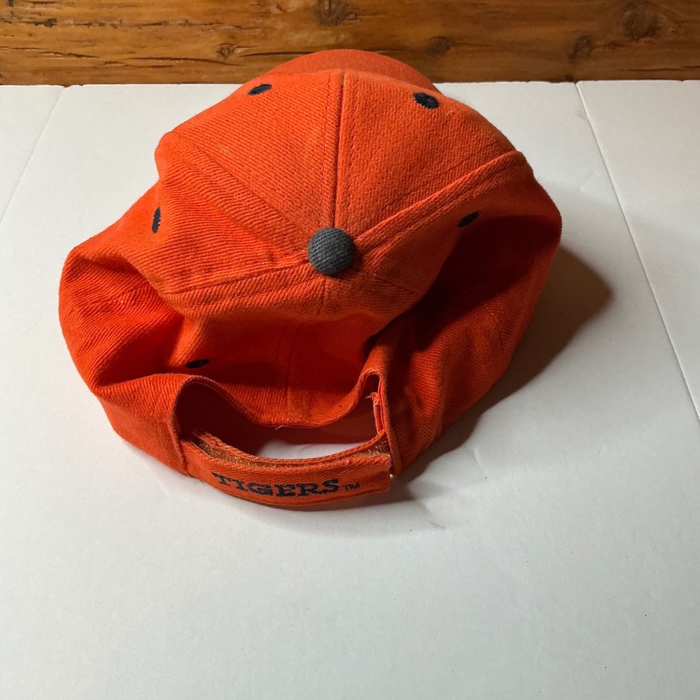 Auburn Tigers Baseball Cap Orange Navy Blue Embroidered Logo Adjustable - Picture 2 of 4